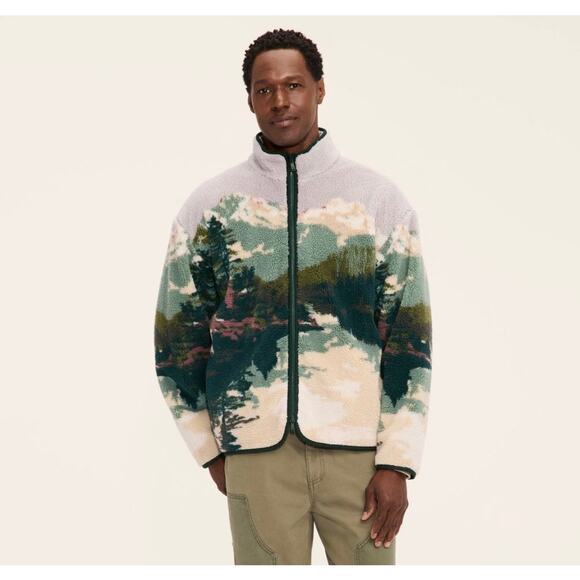 Adult Printed Landscape Zip-Up Fleece Jacket - Woolrich x Target XXL NWOT - Picture 2 of 5